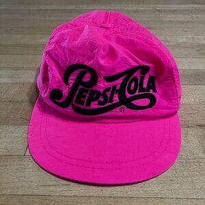 Pepsi Cola Mens Vintage Nylon 90s Snapback Hip Hop Cap Hat OS Pink Hot SP EXC